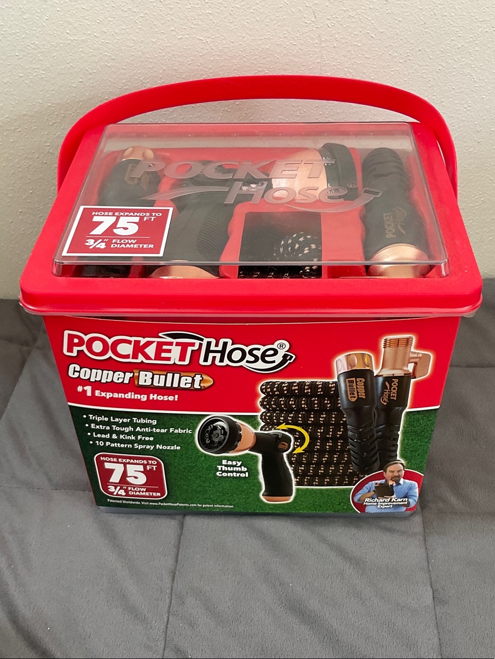 Pocket Hose Copper Bullet 75 ft NWT